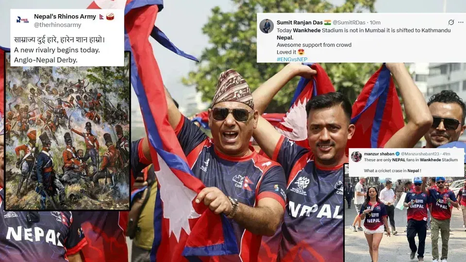 "Wankhede or Kathmandu?"- Internet shocked at Nepal fan-craze in T20 World Cup
